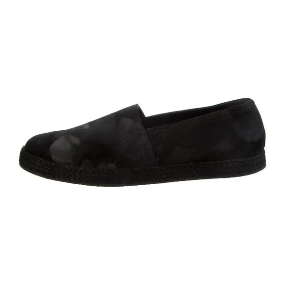 $399 RtA MEN DENIM LEATHER BLACK MOCCASINS LOAFERS SZ 37 5.5